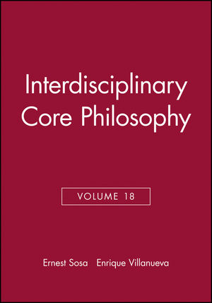 Interdisciplinary Core Philosophy, Volume 18 (1405192623) cover image