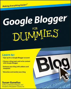 Google Blogger For Dummies (0470407425) cover image