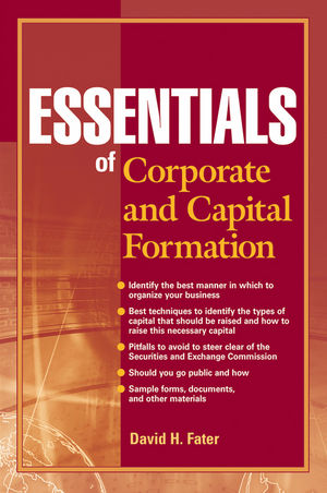 Essentials of Corporate and Capital Formation (0470590025) cover image