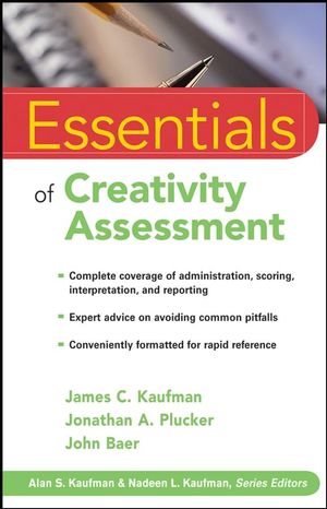 Essentials of Creativity Assessment (0470137428) cover image