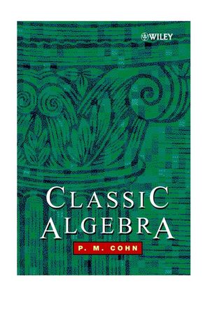 Classic Algebra (0471877328) cover image