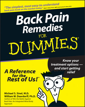 Back Pain Remedies For Dummies (0764551329) cover image