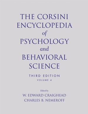 The Corsini Encyclopedia of Psychology and Behavioral Science, Volume 4, 3rd Edition (0471270830) cover image