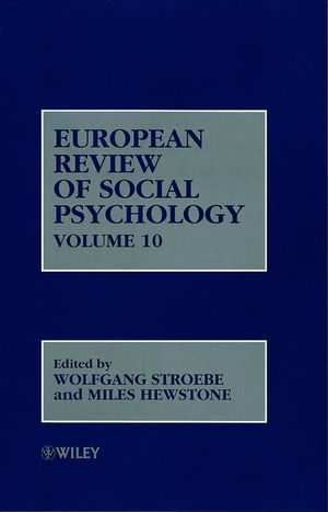 European Review of Social Psychology, Volume 10 (0471608130) cover image