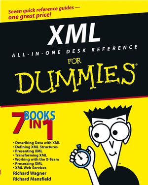 XML All-in-One Desk Reference For Dummies (0764516531) cover image