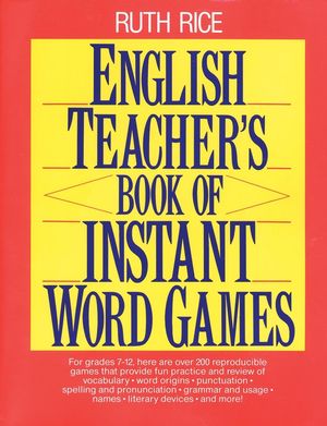 English Teacher's Book of Instant Word Games (0876283032) cover image