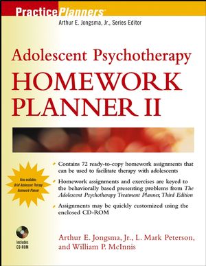 Adolescent Psychotherapy Homework Planner II (0471274933) cover image