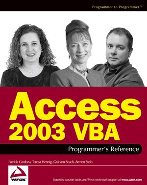 Access 2003 VBA Programmer's Reference (0764559036) cover image