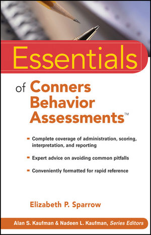 Essentials of Conners Behavior Assessments (0470346337) cover image