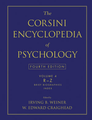 The Corsini Encyclopedia of Psychology, Volume 4, 4th Edition (0470170239) cover image