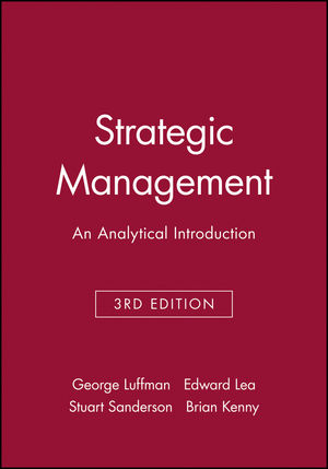 Strategic Management: An Analytical Introduction, 3rd Edition (0631201041) cover image