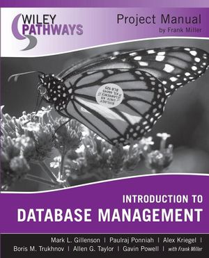 Wiley Pathways Introduction to Database Management Project Manual (0470477342) cover image