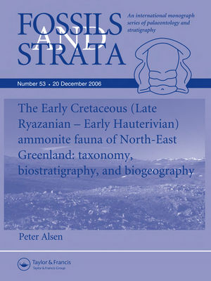 The Early Cretaceous (Late Ryazanian - Early Hauretivian) ammonite fauna of North-East Greenland: Taxonomy, Biostratigraphy and Biogeography (1405180145) cover image