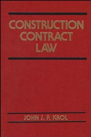 Construction Contract Law (0471574147) cover image