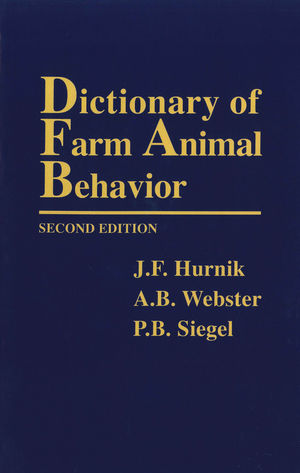 Dictionary of Farm Animal Behavior, 2nd Edition (0813824648) cover image