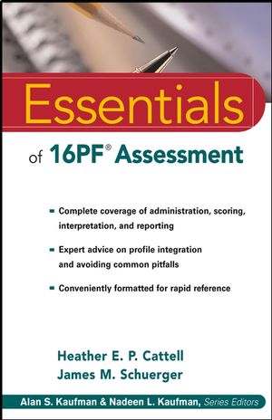 Essentials of 16PF Assessment (0471234249) cover image