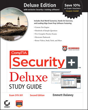CompTIA Security+ Deluxe Study Guide Recommended Courseware: Exam SY0-301 (111801474X) cover image
