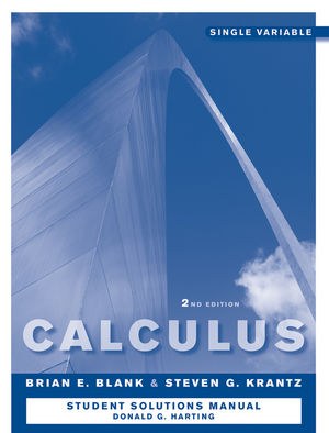 Calculus: Single Variable, Student Study and Solutions Companion , 2nd Edition (0470458151) cover image