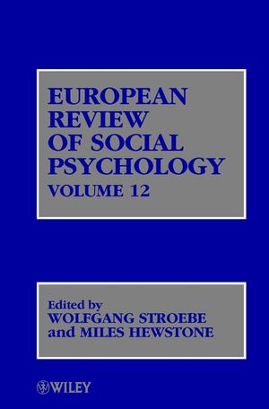 European Review of Social Psychology, Volume 12 (0471486752) cover image