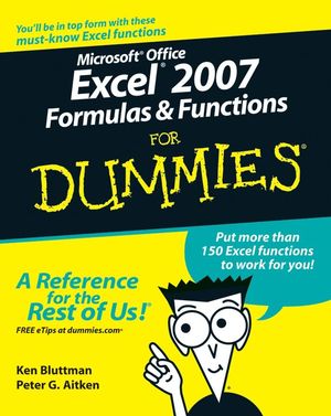 Microsoft Office Excel 2007 Formulas and Functions For Dummies (0470046554) cover image