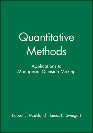 Quantitative Methods: Applications to Managerial Decision Making (0471878855) cover image