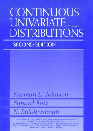 Continuous Univariate Distributions, Volume 1, 2nd Edition (0471584959) cover image