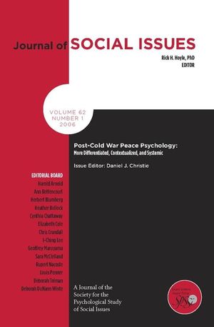 Post-Cold War Peace Psychology: More Differentiated, Contexualized and Systemic (1405154861) cover image