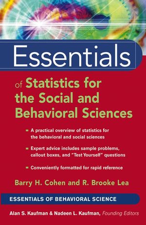Essentials of Statistics for the Social and Behavioral Sciences (0471480762) cover image