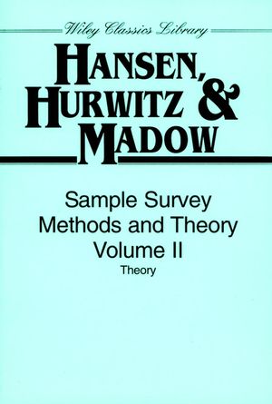 Sample Survey Methods and Theory, Volume 2: Theory (0471309664) cover image