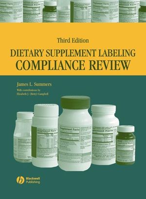 Dietary Supplement Labeling Compliance Review, 3rd Edition (0813804264) cover image