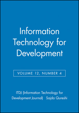 Information Technology for Development, Volume 12, Number 4 (0787994766) cover image