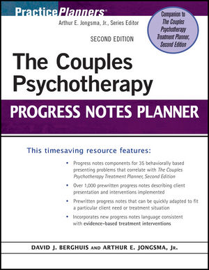 The Couples Psychotherapy Progress Notes Planner, 2nd Edition (1118037367) cover image