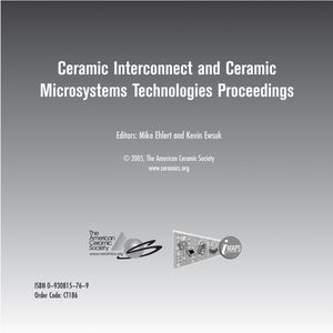 CICMT 2005 - Ceramic Interconnect and Ceramic Microsystems Technologies CD-ROM: Proceedings and Exhibitor Presentations held April 10-13, 2005, Baltimore, Maryland (0930815769) cover image