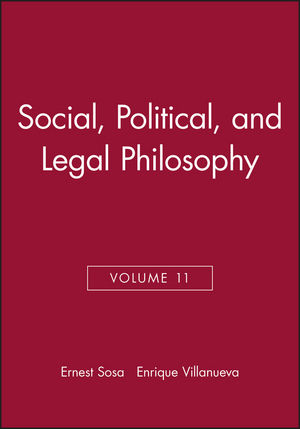 Social, Political, and Legal Philosophy, Volume 11 (0631230270) cover image