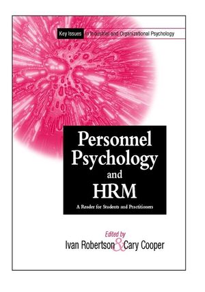 Personnel Psychology and Human Resources Management: A Reader for Students and Practitioners (0471495573) cover image