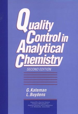 Quality Control in Analytical Chemistry, 2nd Edition (0471557773) cover image
