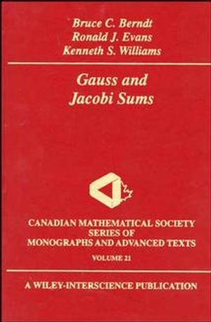 Gauss and Jacobi Sums (0471128074) cover image