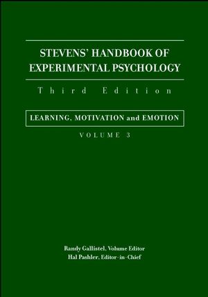 Stevens' Handbook of Experimental Psychology, Volume 3, Learning, Motivation, and Emotion, 3rd Edition (0471380474) cover image