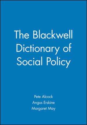 The Blackwell Dictionary of Social Policy (0631218475) cover image
