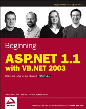 Beginning ASP.NET 1.1 with VB.NET 2003 (0764557076) cover image