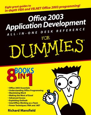Office 2003 Application Development All-in-One Desk Reference For Dummies (0764570676) cover image