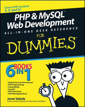 PHP and MySQL Web Development All-in-One Desk Reference For Dummies (0470167777) cover image