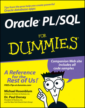 Oracle PL / SQL For Dummies (0764599577) cover image