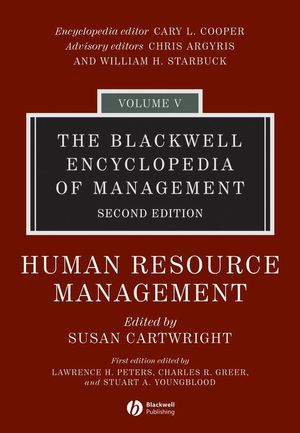 The Blackwell Encyclopedia of Management, Volume 5, Human Resource Management, 2nd Edition (1405116978) cover image