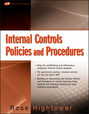 Internal Controls Policies and Procedures (0470287179) cover image