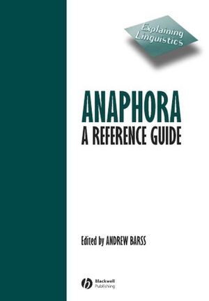 Anaphora: A Reference Guide (0631211179) cover image