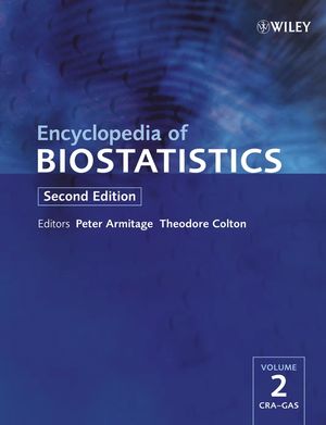 Encyclopedia of Biostatistics, 8 Volume Set, 2nd Edition (047084907X) cover image
