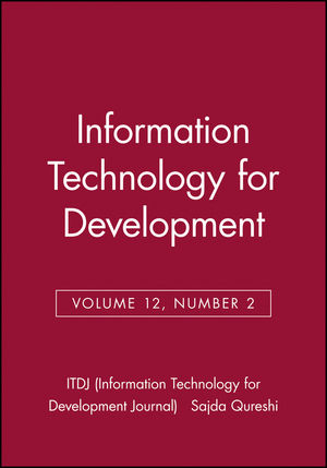 Information Technology for Development, Volume 12, Number 2 (078798647X) cover image