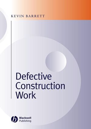 Defective Construction Work: and the Project Team (144430237X) cover image