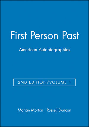 First Person Past, Volume 1: American Autobiographies, 2nd Edition (188108907X) cover image